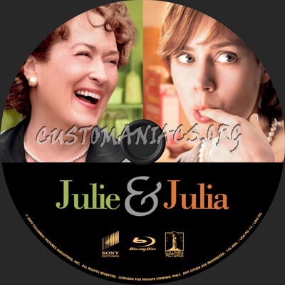 Julie & Julia blu-ray label