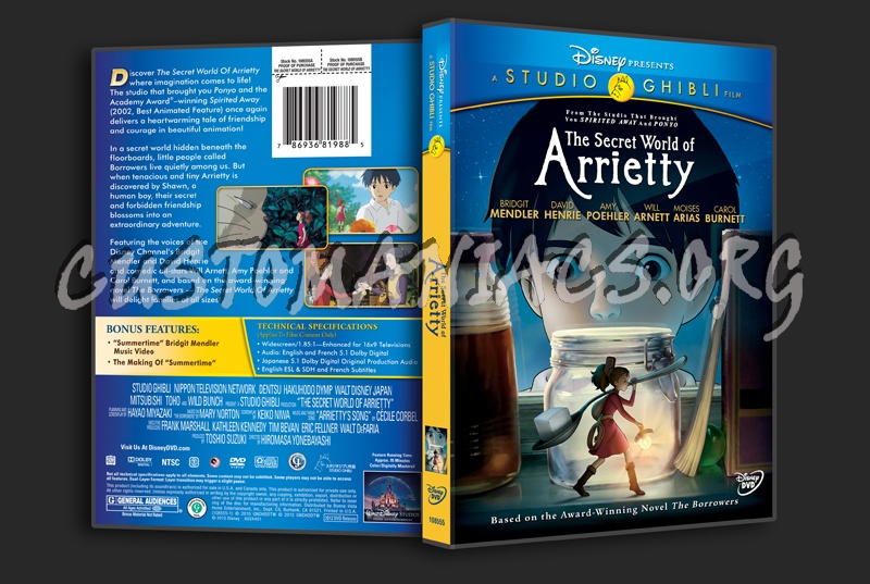 The Secret World of Arrietty dvd cover