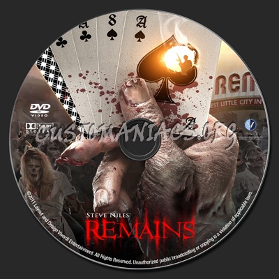 Steve Niles' Remains dvd label