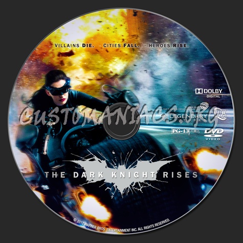 The Dark Knight Rises dvd label