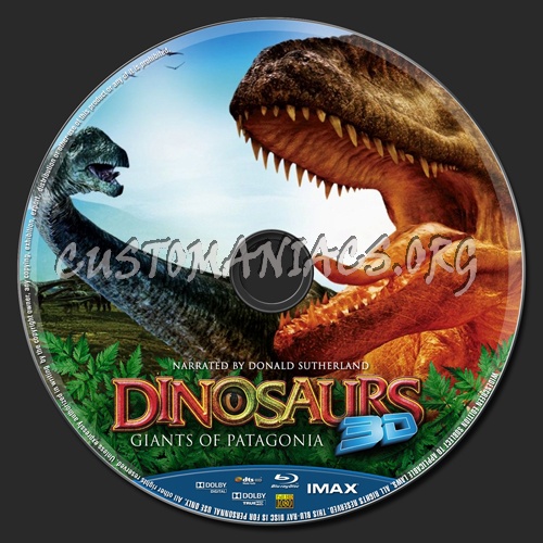 Dinosaurs 3D - Giants Of Patagonia blu-ray label