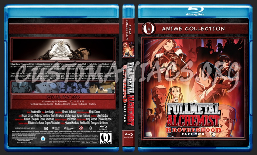 Anime Collection FullMetal Alchemist Brotherhood Part Two blu-ray cover