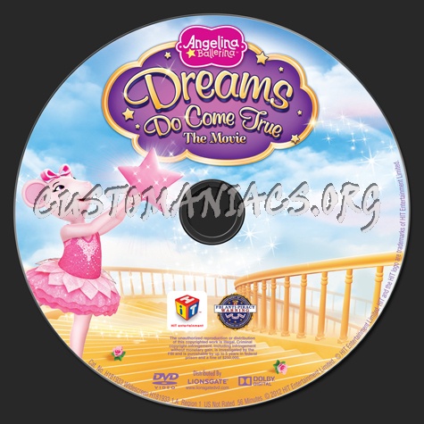 Angelina Ballerina Dreams Do Come True The Movie dvd label