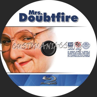 Mrs Doubtfire blu-ray label