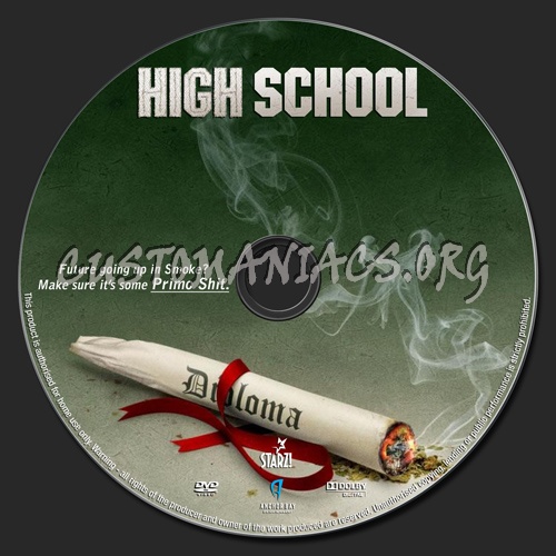 High School dvd label