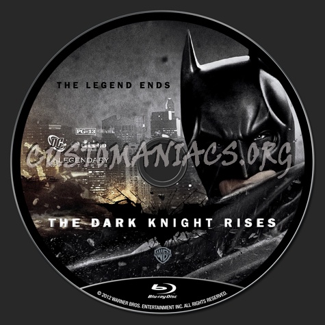 The Dark Knight Rises blu-ray label