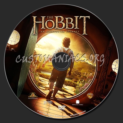 The Hobbit An Unexpected Journey dvd label