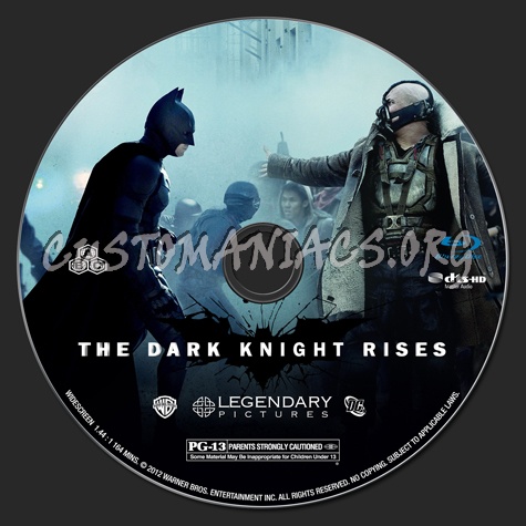 The Dark Knight Rises blu-ray label