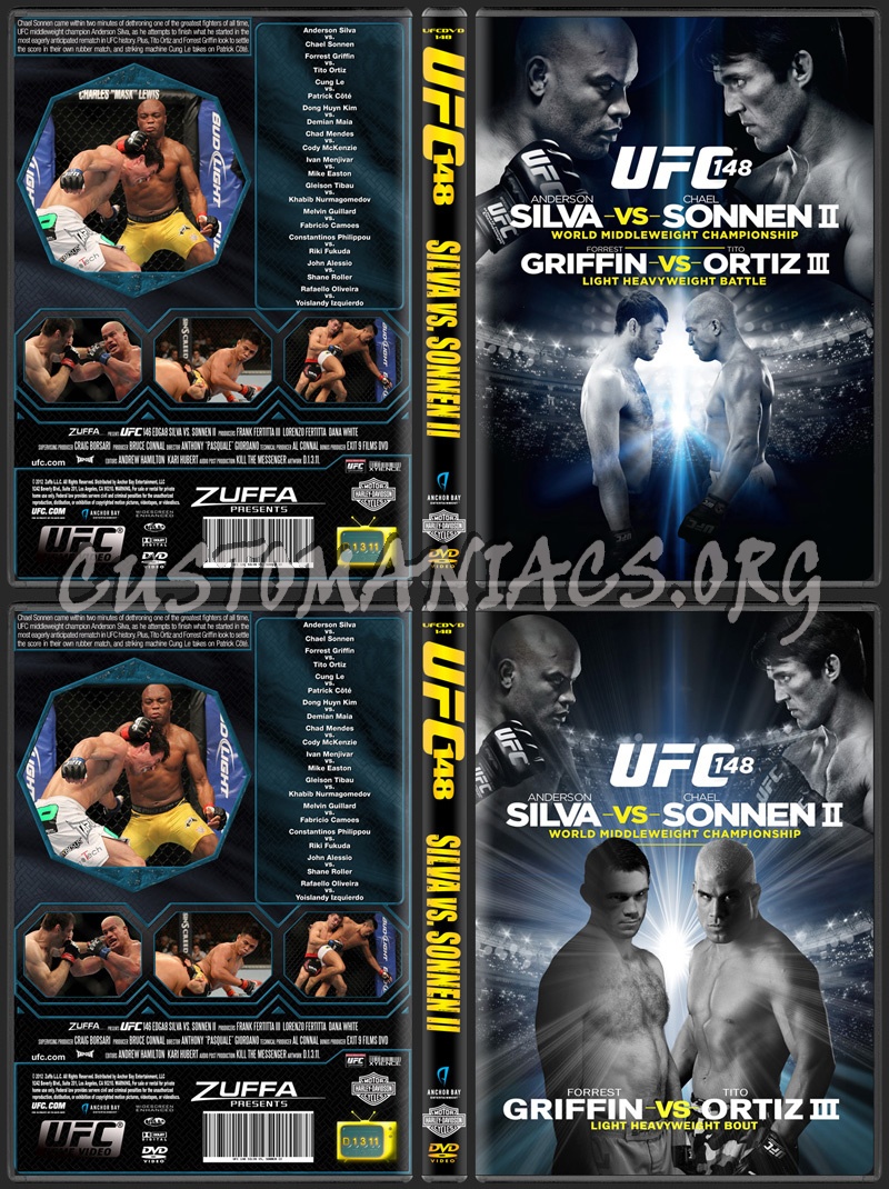 UFC 148 Silva vs Sonnen II dvd cover