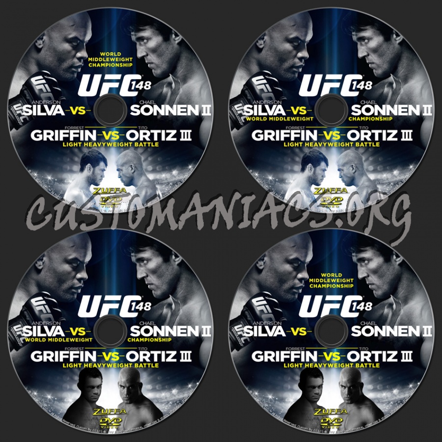 UFC 148 Silva vs Sonnen II dvd label