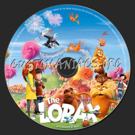 Dr. Seuss' The Lorax blu-ray label