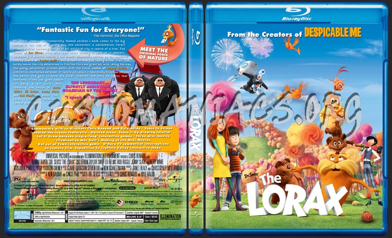 Dr. Seuss' The Lorax blu-ray cover