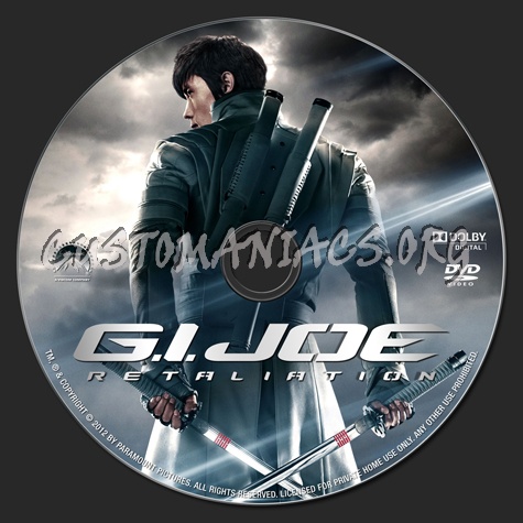 G.I. JOE Retaliation dvd label