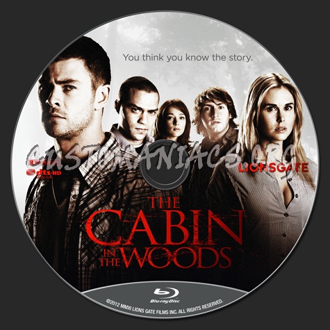 The Cabin in the woods blu-ray label