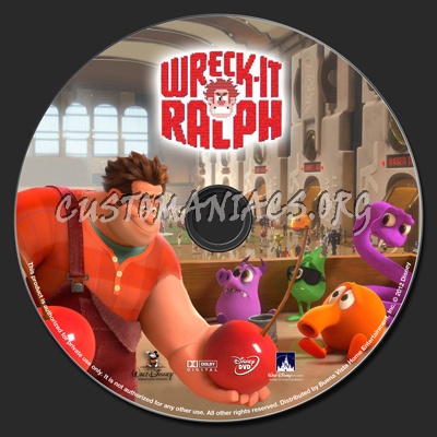 Wreck-It Ralph dvd label