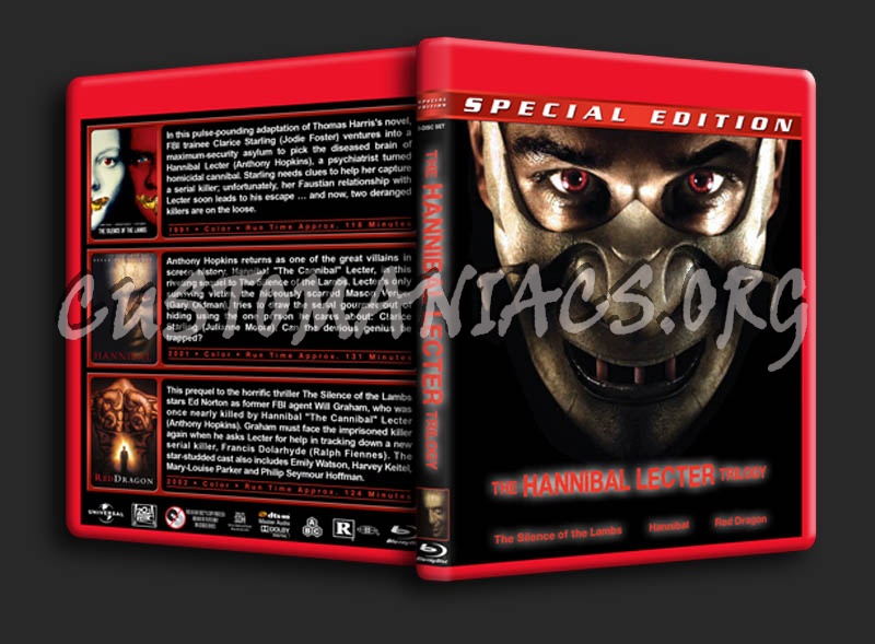 Hannibal Lecter Trilogy blu-ray cover