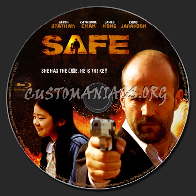 Safe (2012) blu-ray label