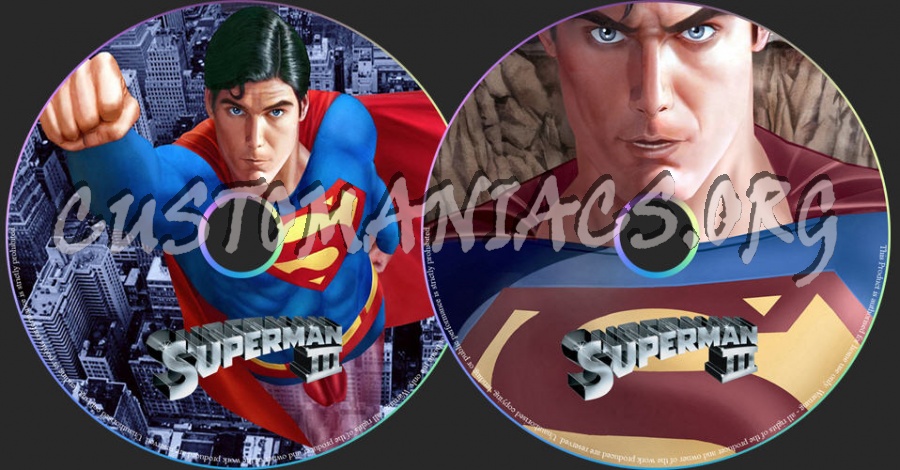 Superman III dvd label