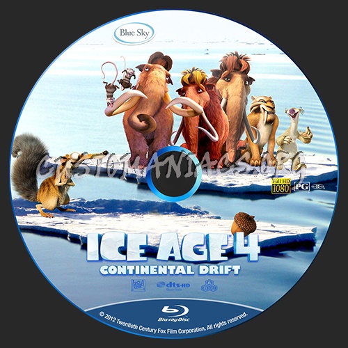 Ice Age 4: Continental Drift blu-ray label