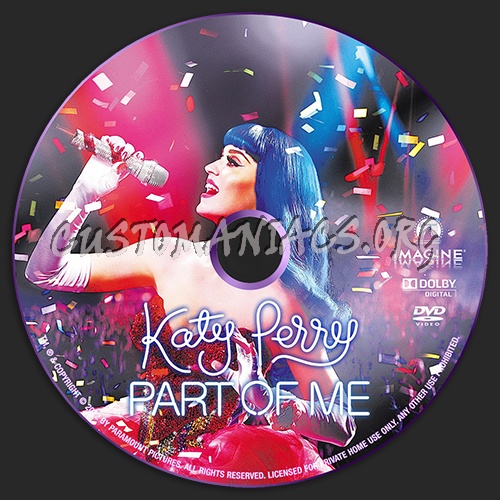 Katy Perry Part of Me dvd label