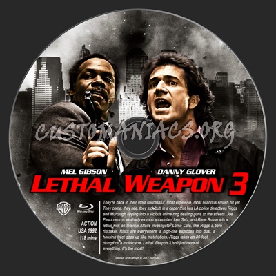 Lethal Weapon 3 blu-ray label