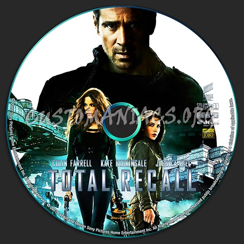 Total Recall (2012) blu-ray label