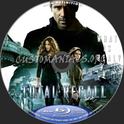 Total Recall (2012) blu-ray label