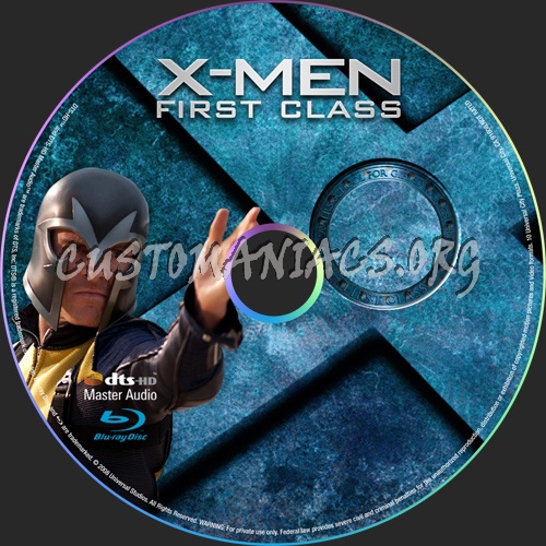 X-Men : First Class blu-ray label