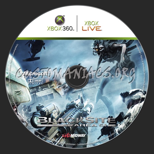 Blacksite Area 51 dvd label