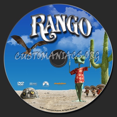 Rango dvd label