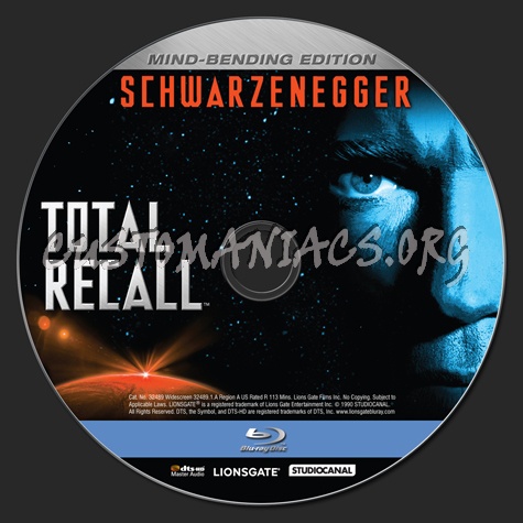 Total Recall blu-ray label