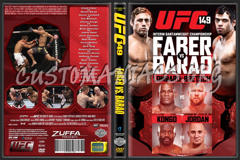 UFC 149 Faber vs Baro dvd cover