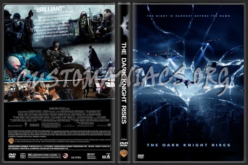 The Dark Knight Rises dvd cover