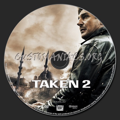 Taken 2 dvd label