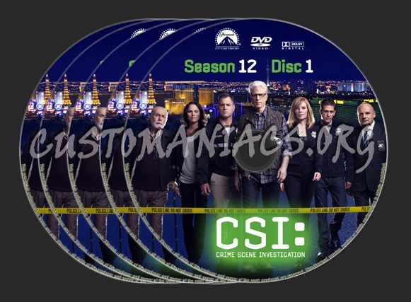 CSI Season 12 dvd label