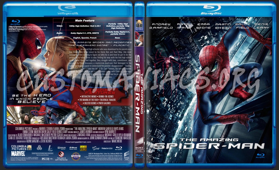 The Amazing Spider-man blu-ray cover