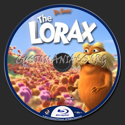 The Lorax blu-ray label