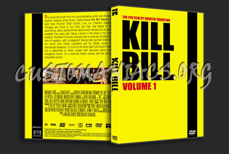 Kill Bill Volume 1 dvd cover