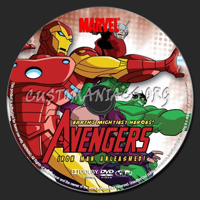 The Avengers Vol.3 Iron man Unleashed dvd label