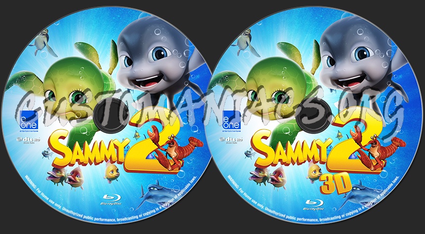 Sammy's Adventures 2 ( 2D + 3D ) blu-ray label