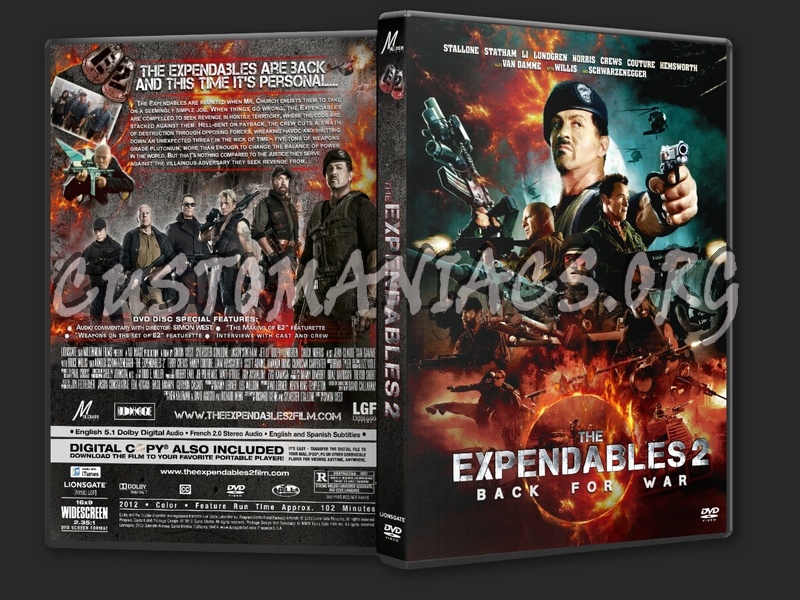 The Expendables 2 (2012) dvd cover