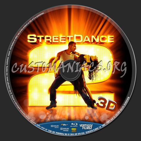 Streetdance 2 - 3D blu-ray label