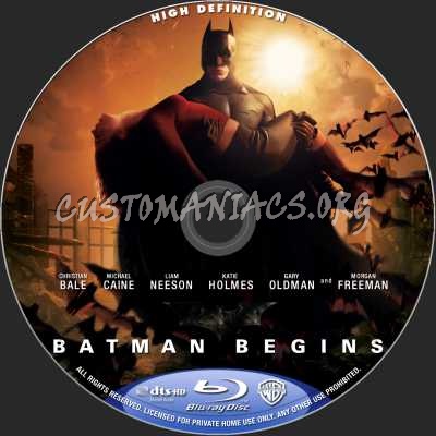 Batman Begins blu-ray label