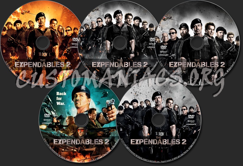 The Expendables 2 dvd label