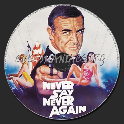 Never Say Never Again dvd label