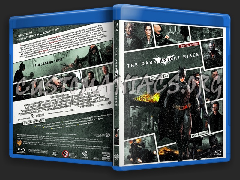 The Dark Knight Rises blu-ray cover