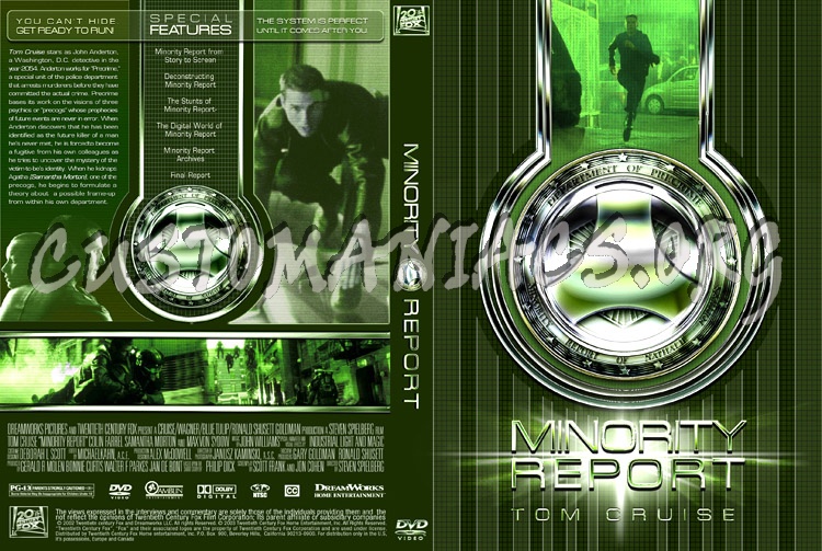 Minority Report dvd cover