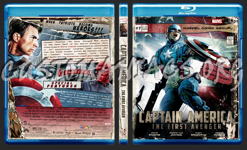 Captain America The First Avenger blu-ray cover