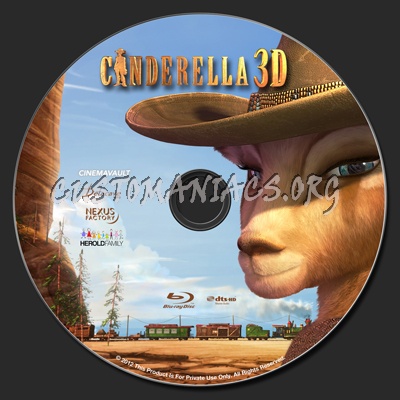 Cinderella 3D aka Cendrillon blu-ray label