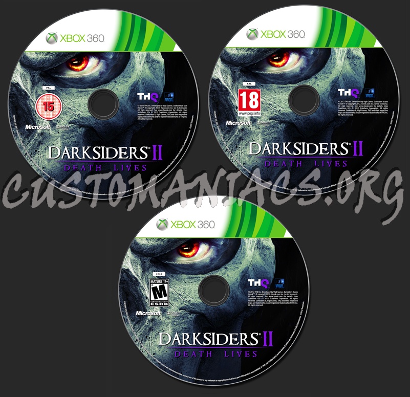 Darksiders II dvd label